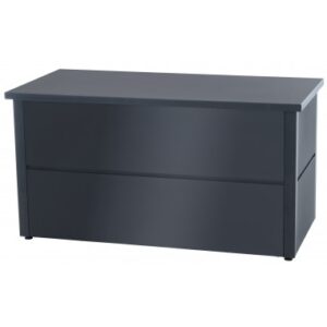 Abilene L hyndeboks med låg i stål H69 x B165 x D65 cm - Sort