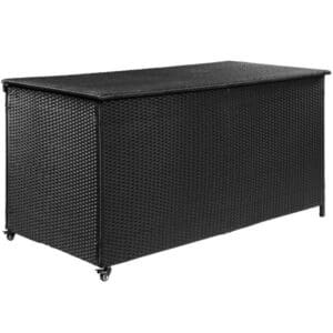 Homeville Hyndeboks med hjul sort 160x78x80cm