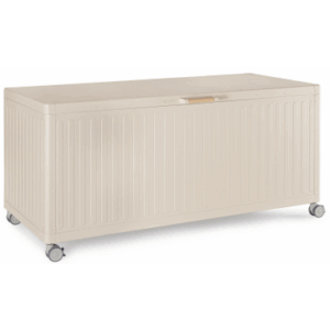 OCEAN Hyndeboks i aluminium og stål H70 x B164,8 x D72 cm - Beige