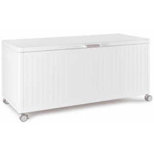 OCEAN Hyndeboks i aluminium og stål H70 x B164,8 x D72 cm - Hvid