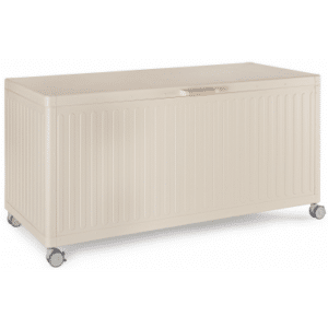 OCEAN Hyndeboks i aluminium og stål H70 x B141,6 x D72 cm - Beige