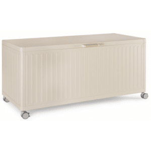 OCEAN Hyndeboks i aluminium og stål H70 x B164,8 x D72 cm - Beige