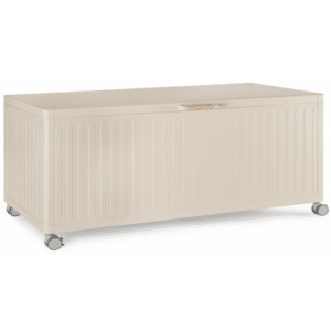 OCEAN Hyndeboks i aluminium og stål H70 x B182 x D89,4 cm - Beige