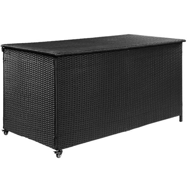 Homeville Hyndeboks med hjul sort 160x80x78cm